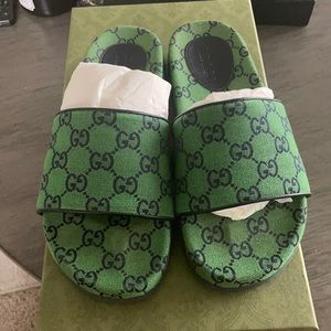 Authentic Gucci Canvas Slides